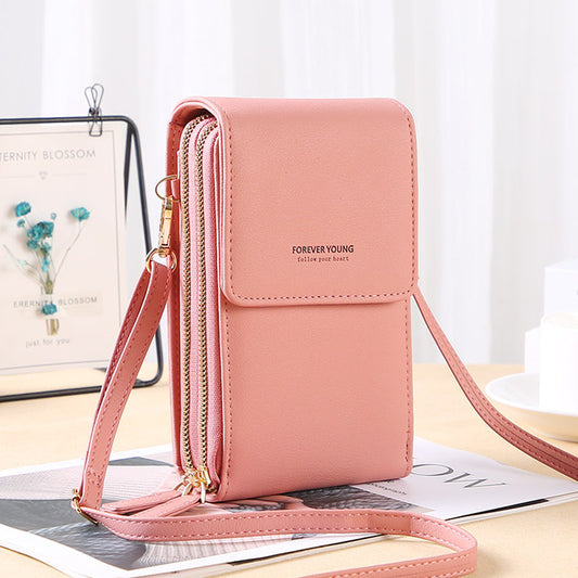 Crossbody Bag with Touchscreen Phone Pouch