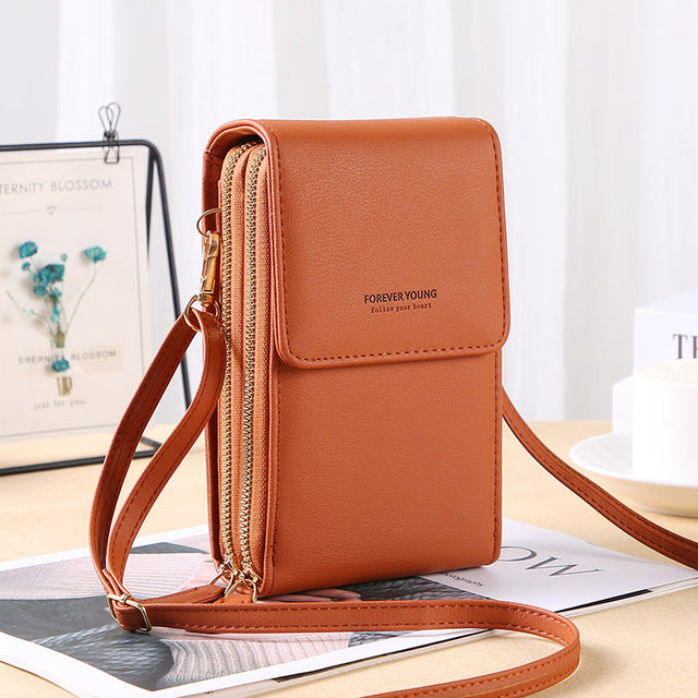 Crossbody Bag with Touchscreen Phone Pouch