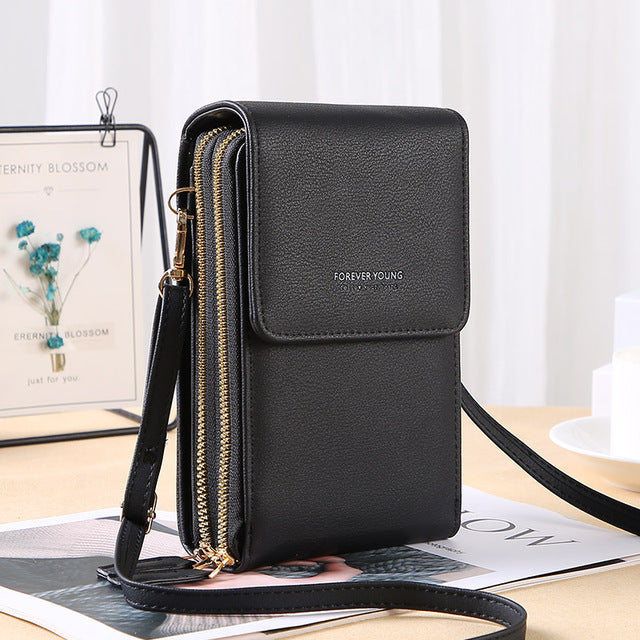 Crossbody Bag with Touchscreen Phone Pouch