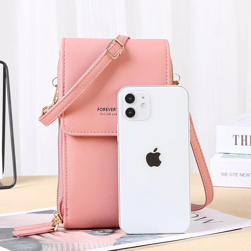 Crossbody Bag with Touchscreen Phone Pouch